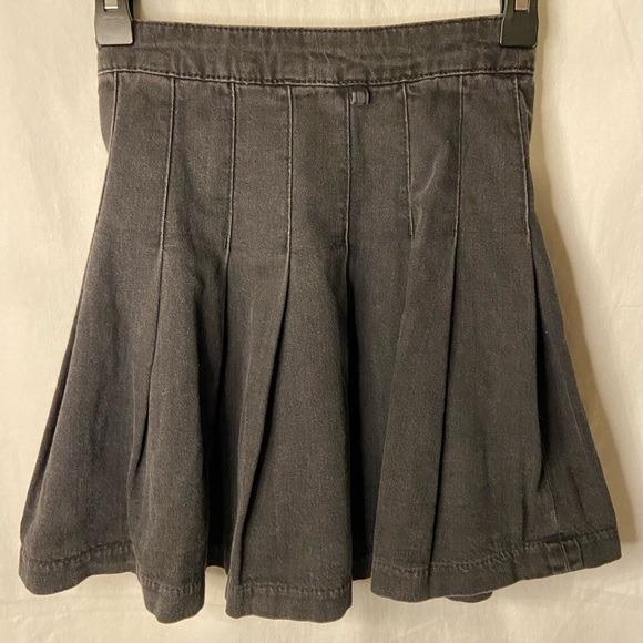 Divided Pleated Jean Skirt - Picture 5 of 5